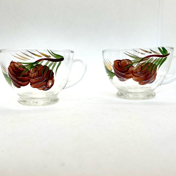 Vintage Hand Painted Pinecone Drinkware - Picture 11 of 14